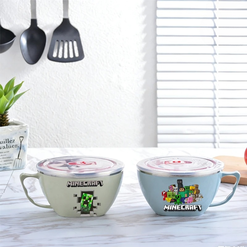 Food Storage Minecraft - Pixel Game Stainless Steel Bowl Minecrafted