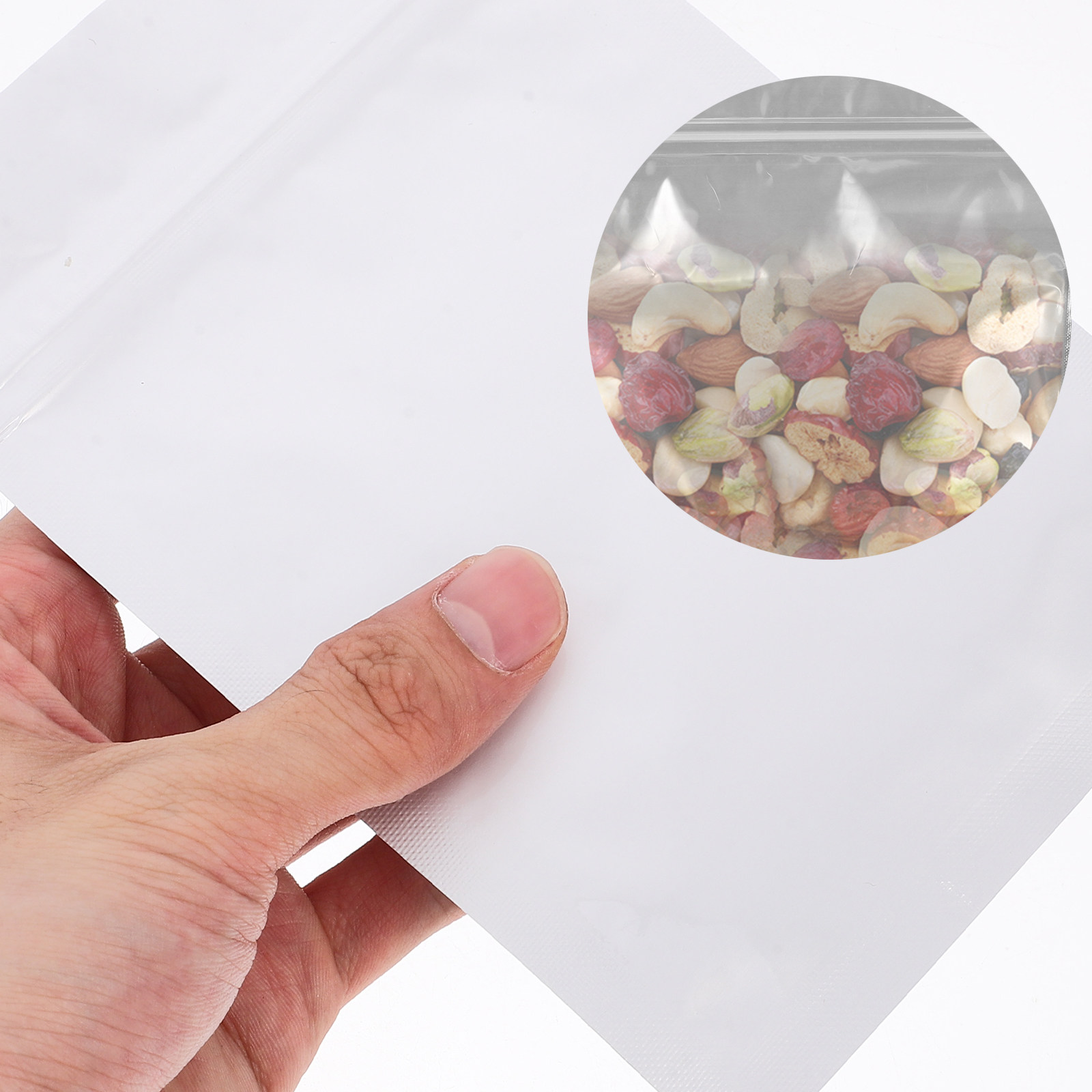 Food Storage Bag - 50Pcs Airtight Resealable Bags Food Storage