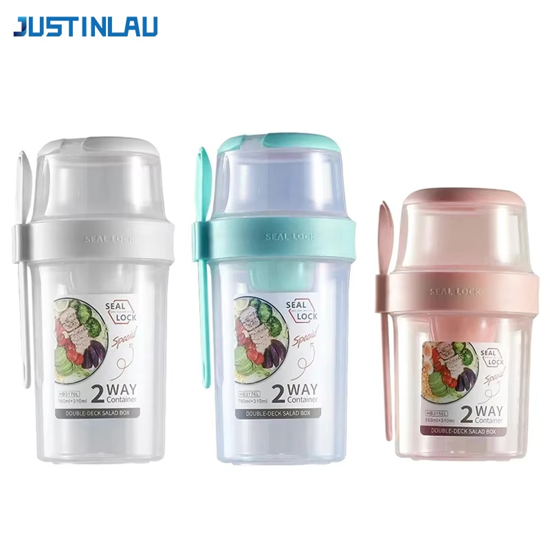 Food Storage Made Easy - JUSTINLAU Portable Fitness Weight Reducing Salad