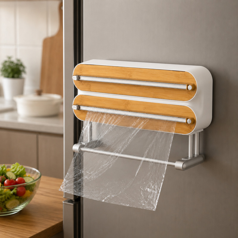 Food Storage With Dividers - Magnetic Food Wrap Cutter Dispenser Cling