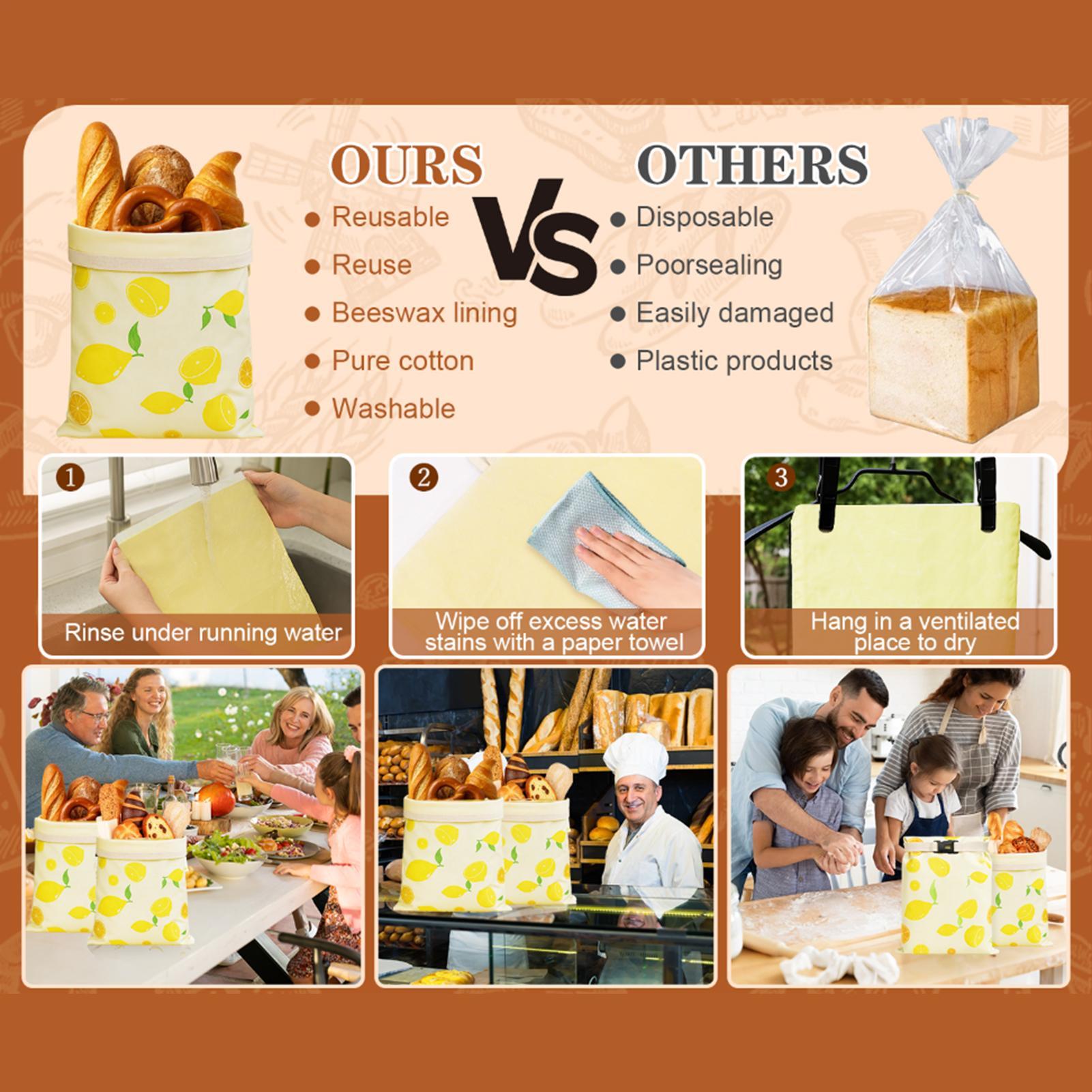Food Storage Bag - Bread Bags Reusable Reusable Bread Food