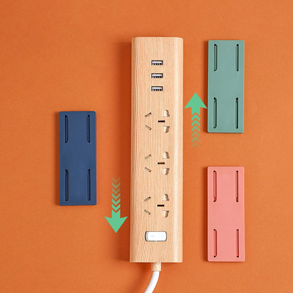 Food Storage Home - 4Pcs Adhesive Socket Holders Punch- Strip