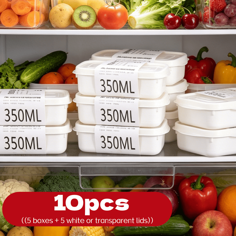 Food Storage Made Easy - 10Pcs Reusable Stackable Food Storage Box