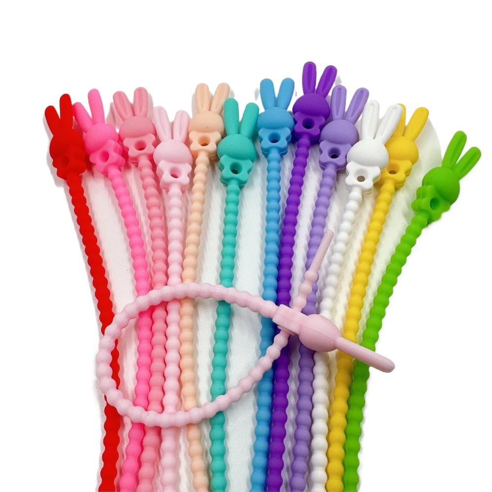 Food Storage Bag - 10Pcs Flower Star Silicone Cable Organizer