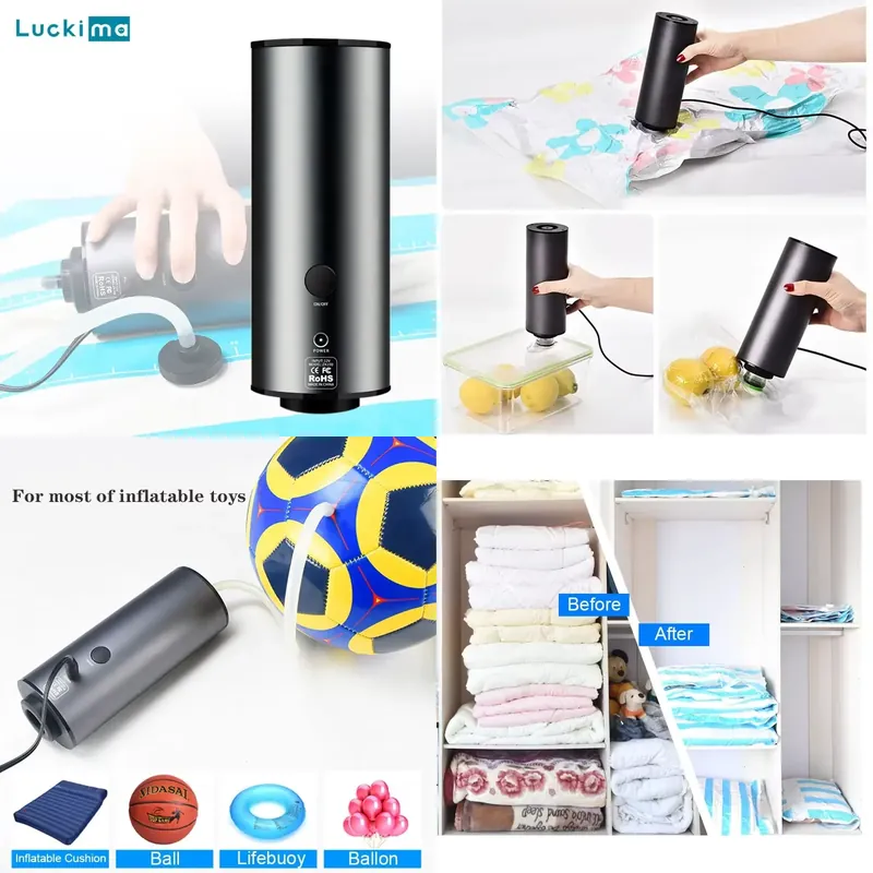 Food Storage Home - 2 In 1 Portable Air Vacuum