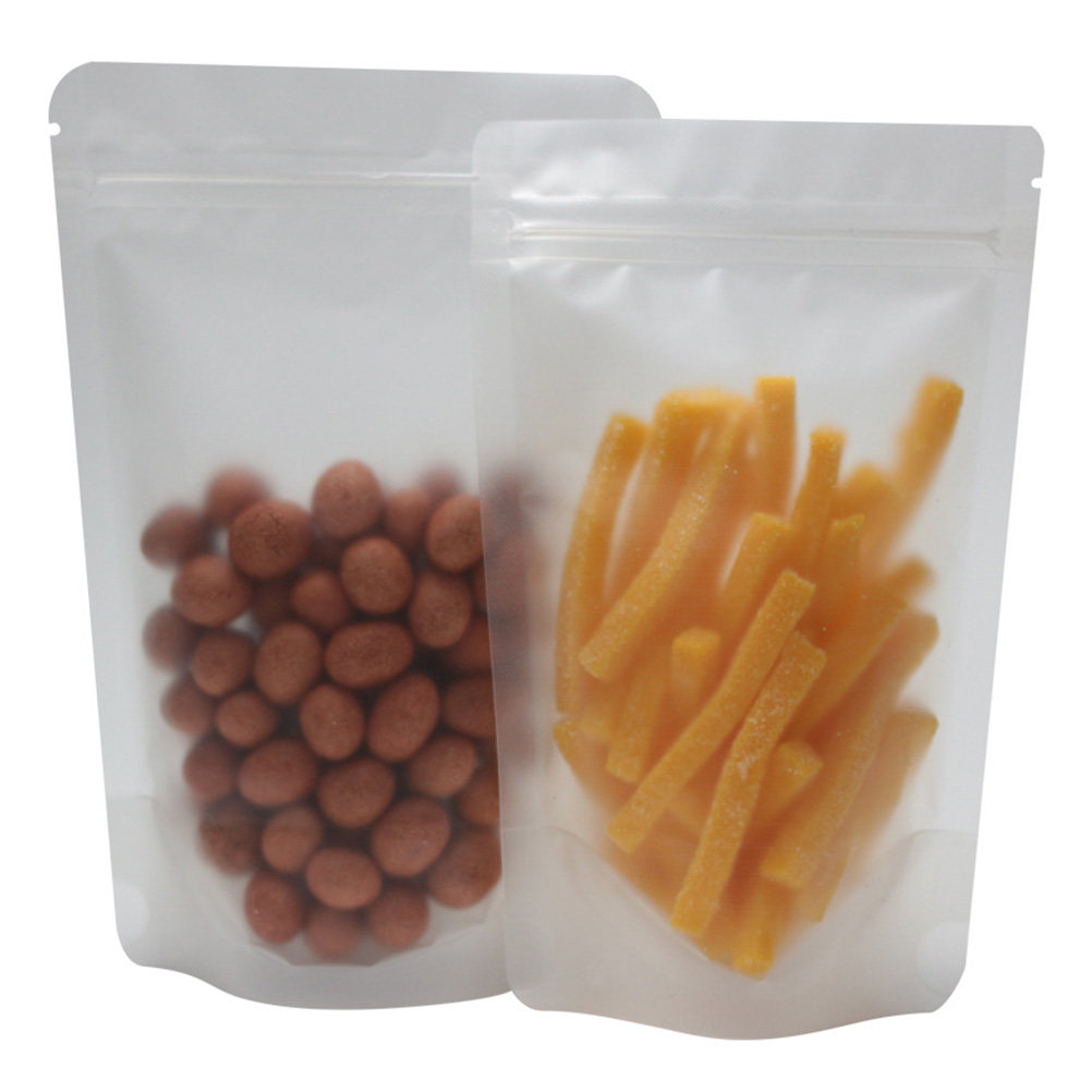 Food Storage Bag - 100Pcs Self Sealing Transparent Plastic Storage