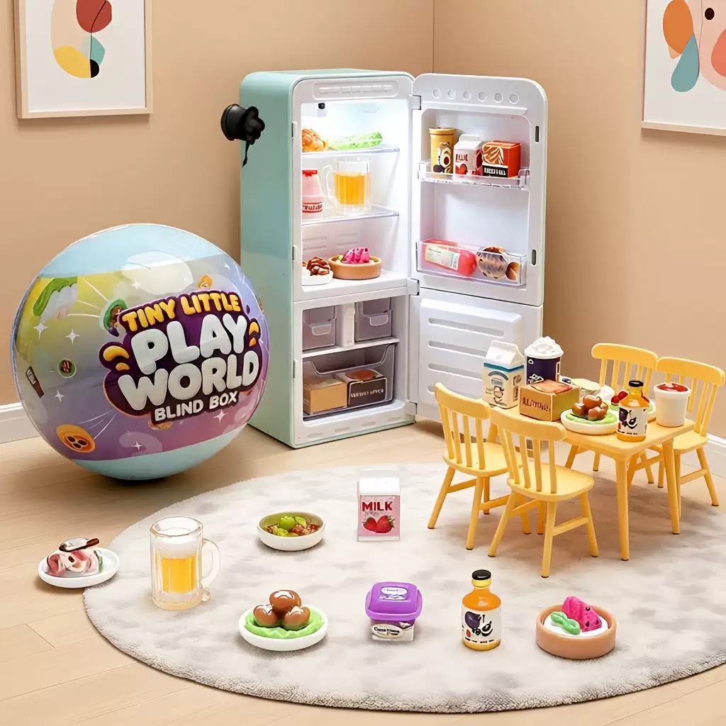 4-Color Mini Fridge Blind Box  - đánh giá và giá Food Storage Table