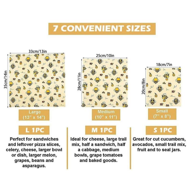 3pcs Reusable Food Fresh Keepi - đánh giá và giá Beeswax Food Wrap