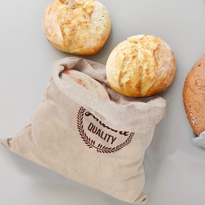 Linen Bread Bag Reusable Bags  - đánh giá và giá Food Storage And Containers