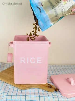 Pink White Kitchen Bathroom La - đánh giá và giá Food Storage With Scoop