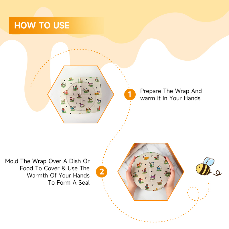 6 Packs (2S. 2M, 2L) Reusable  - đánh giá và giá Beeswax Food Wrap