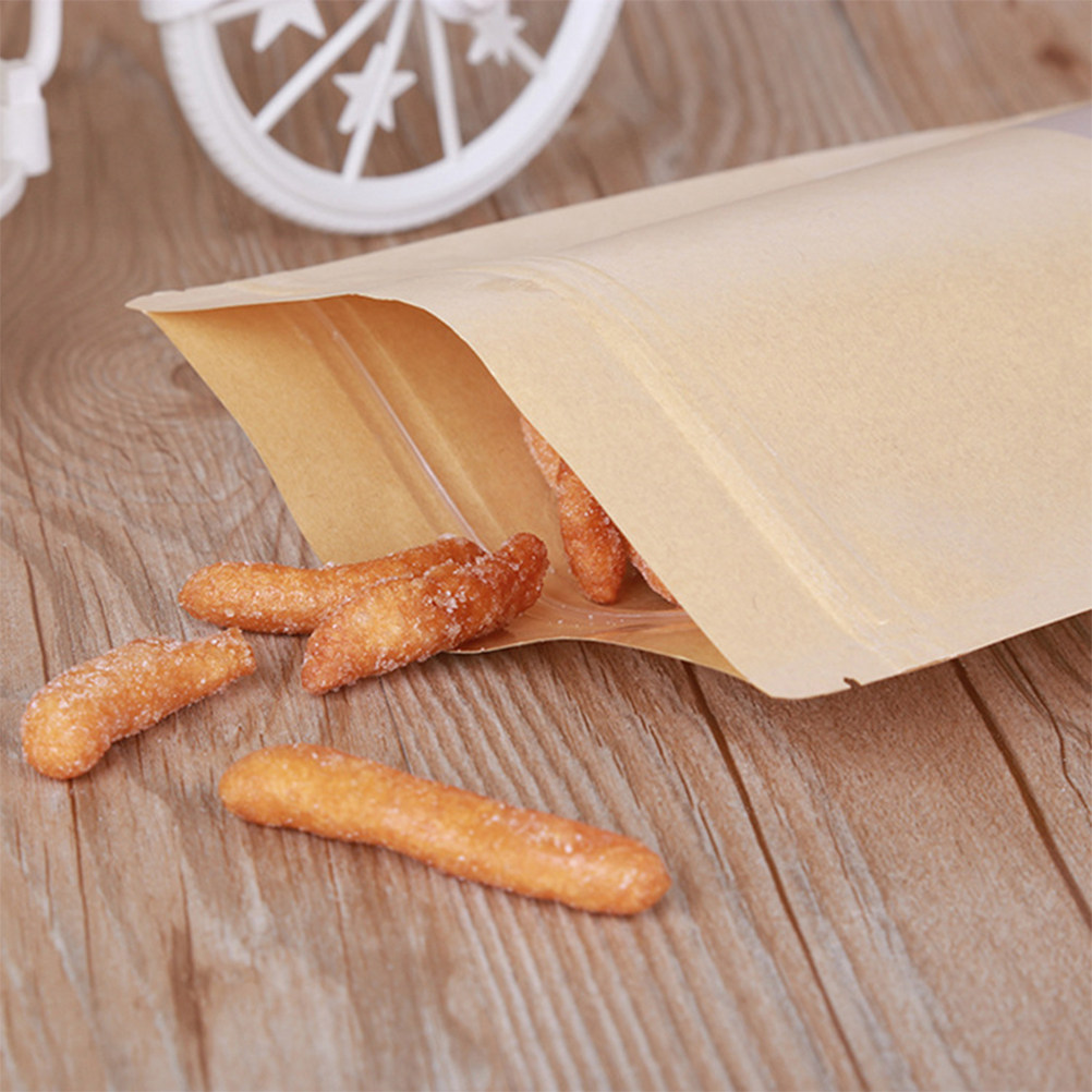 50Pcs Kraft Paper Zipper Seale - đánh giá và giá Food Storage Bag