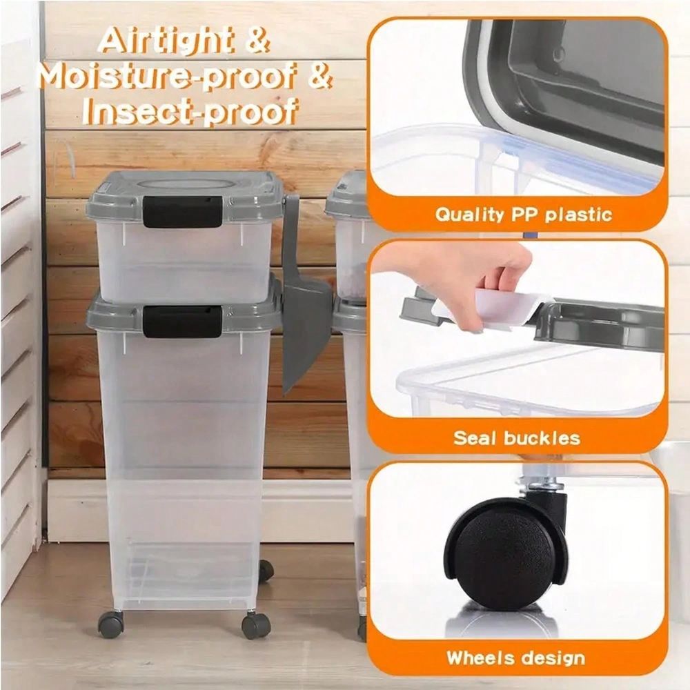 Food Storage Container, 30 Lbs - đánh giá và giá Food Storage With Scoop