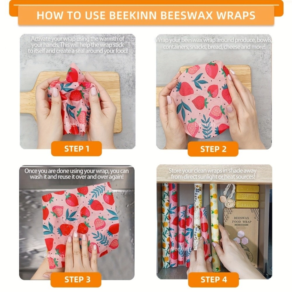 9pcs Multi Size Beeswax Food W - đánh giá và giá Beeswax Food Wrap