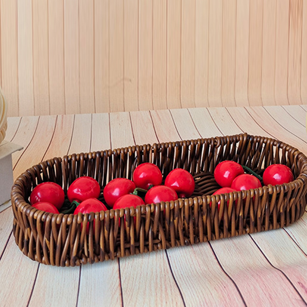 Oval Bread Basket Plastic Imit - đánh giá và giá Food Storage Table