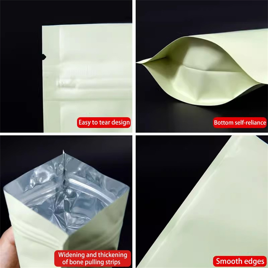 50/100PCS Matte Pale Yellow Zi - đánh giá và giá Food Storage Bag