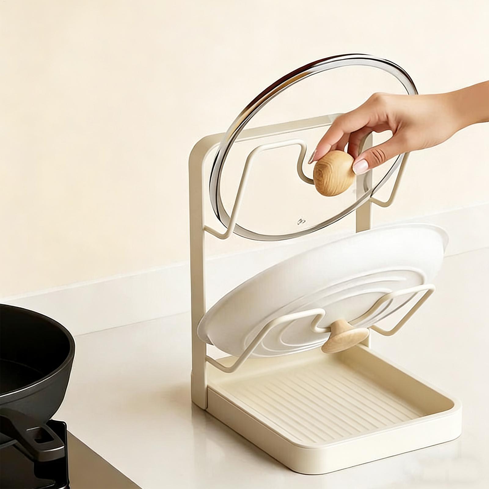 Pot Lid Organizer Anti-Slip Ki - đánh giá và giá Food Storage Room