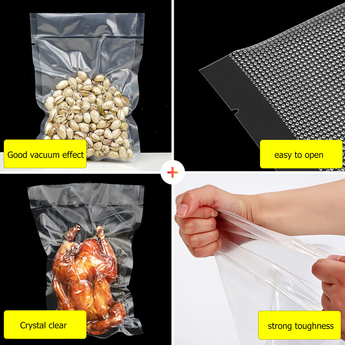 100Pcs Transparent Vacuum Seal - đánh giá và giá Food Storage Bag