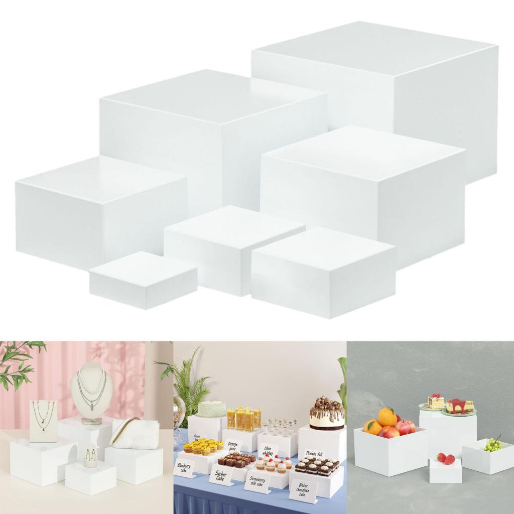 7 Pieces Acrylic Cube Display  - đánh giá và giá Food Storage Table