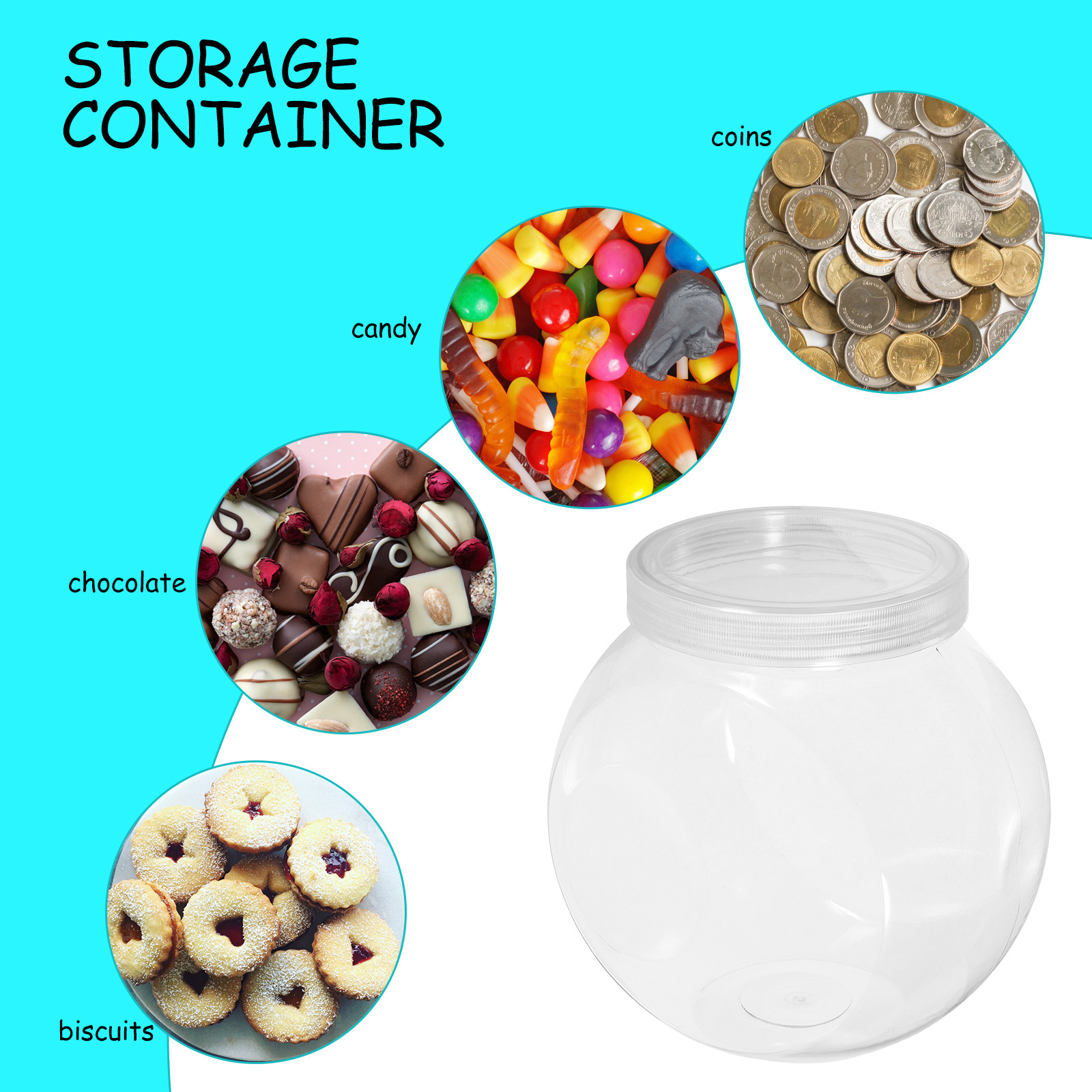 3Pcs Clear Sweet Jar 1500Ml Ro - đánh giá và giá Food Storage And Containers