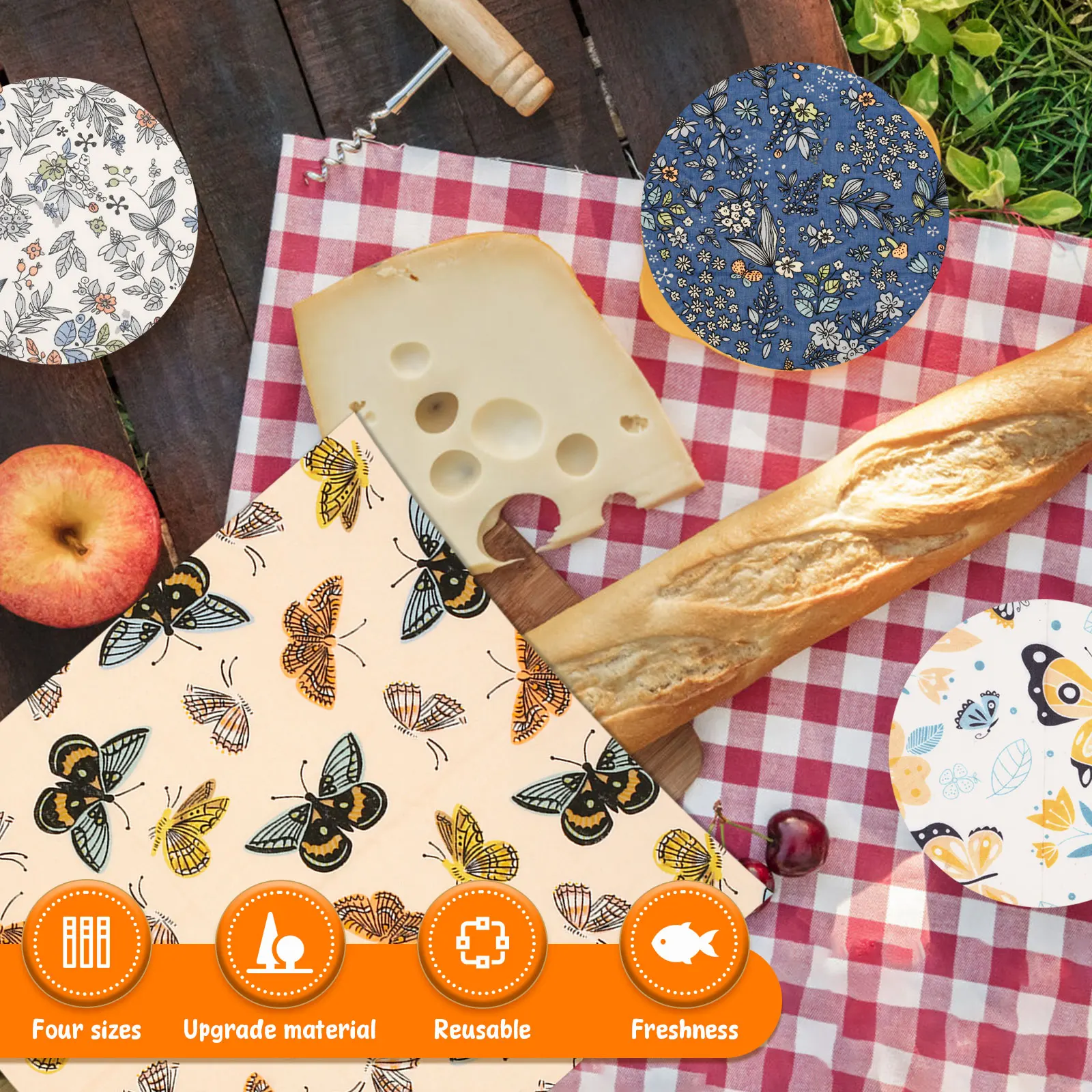 11 Pcs Beeswax Food Wrap Set R - đánh giá và giá Beeswax Food Wrap