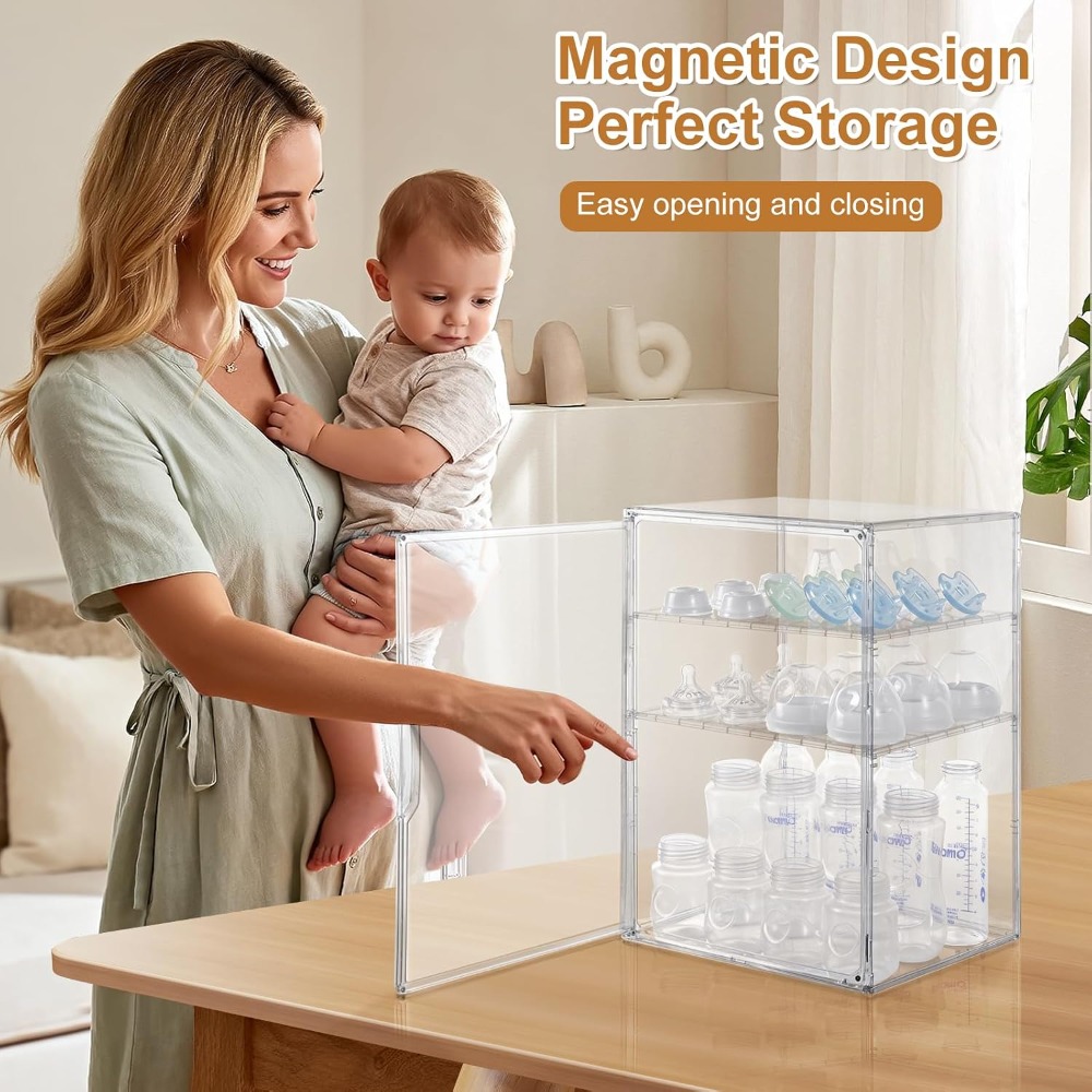 3-Tier Clear Acrylic Baby Bott - đánh giá và giá Food Storage Moms