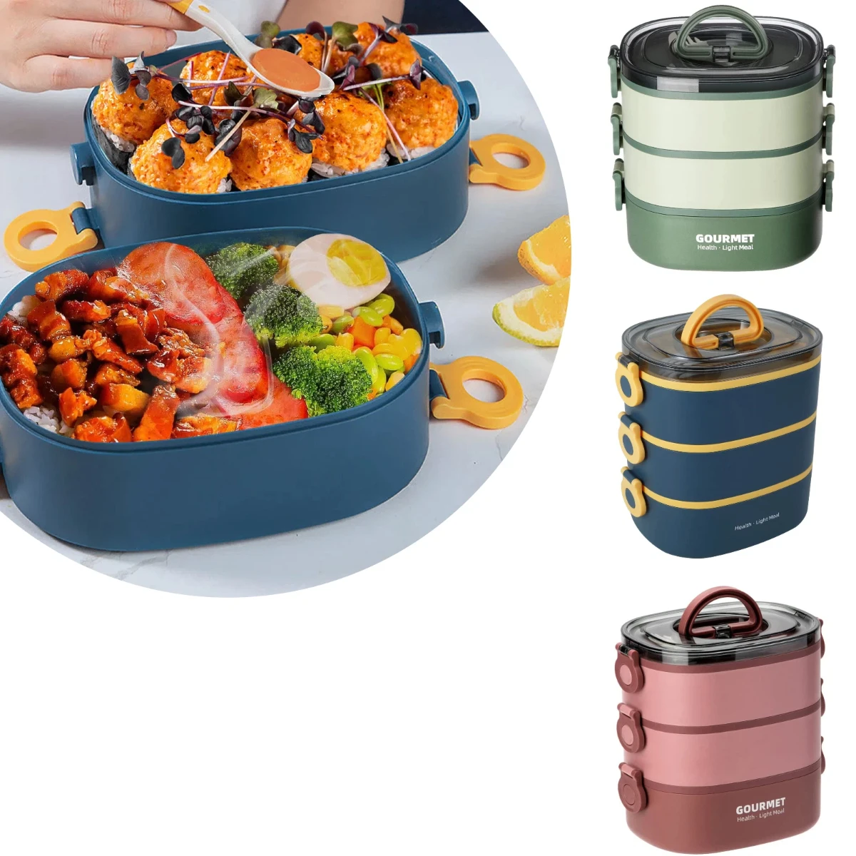 Portable adult lunch box 2000M - đánh giá và giá Food Storage To Keep Warm
