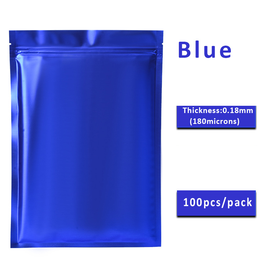 100pcs Matte Blue Foil Zipper  - đánh giá và giá Food Storage Bag
