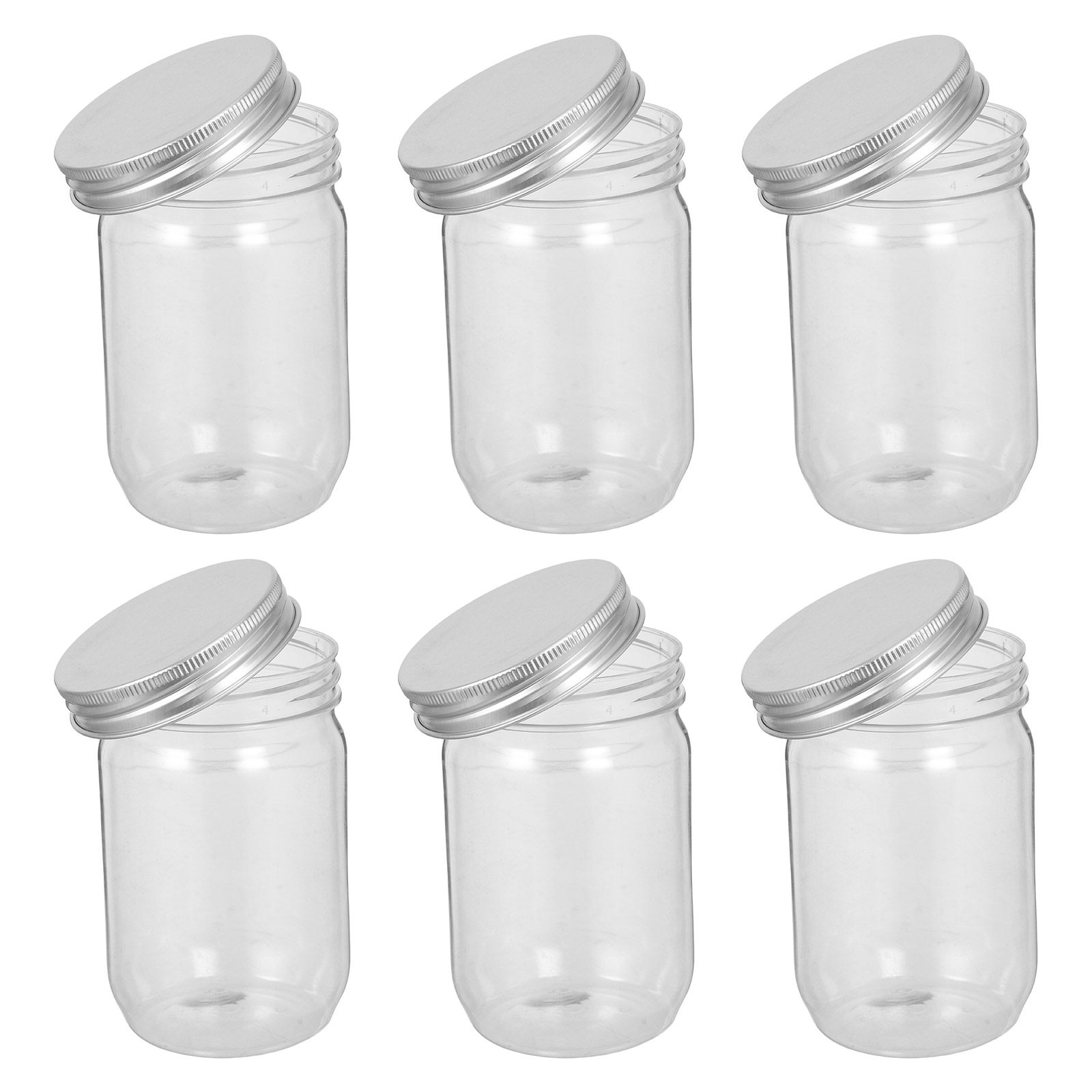 6Pcs Clear Plastic Mason Jars  - đánh giá và giá Food Storage And Containers