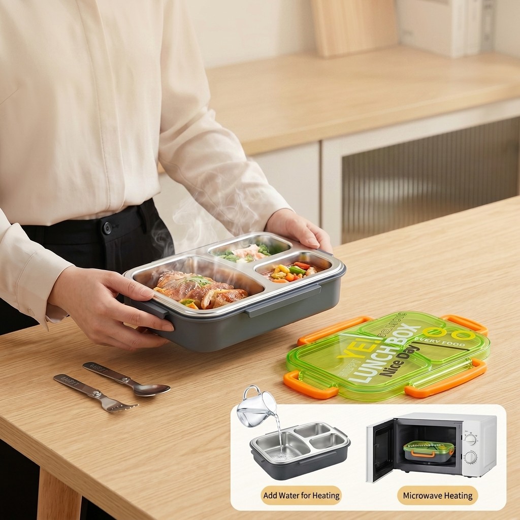 Microwavable 304 Stainless Ste - đánh giá và giá Food Storage With Dividers