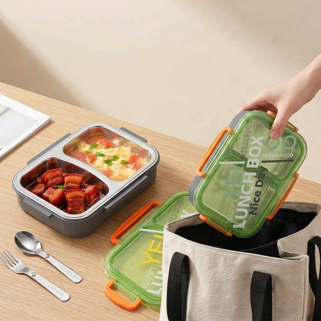 Microwavable 304 Stainless Ste - đánh giá và giá Food Storage With Dividers