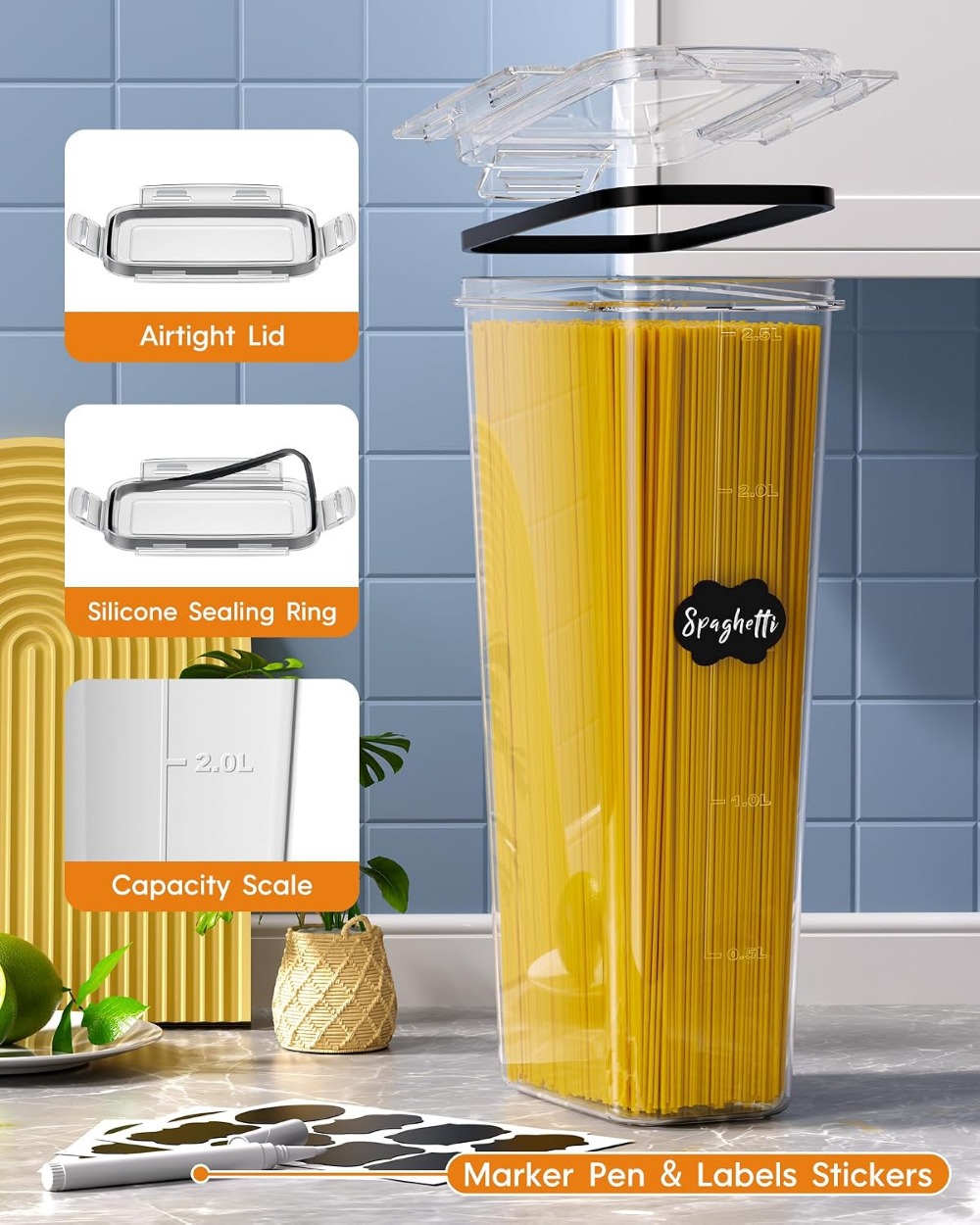 24 PCS Airtight Food Storage C - đánh giá và giá Food Storage And Containers