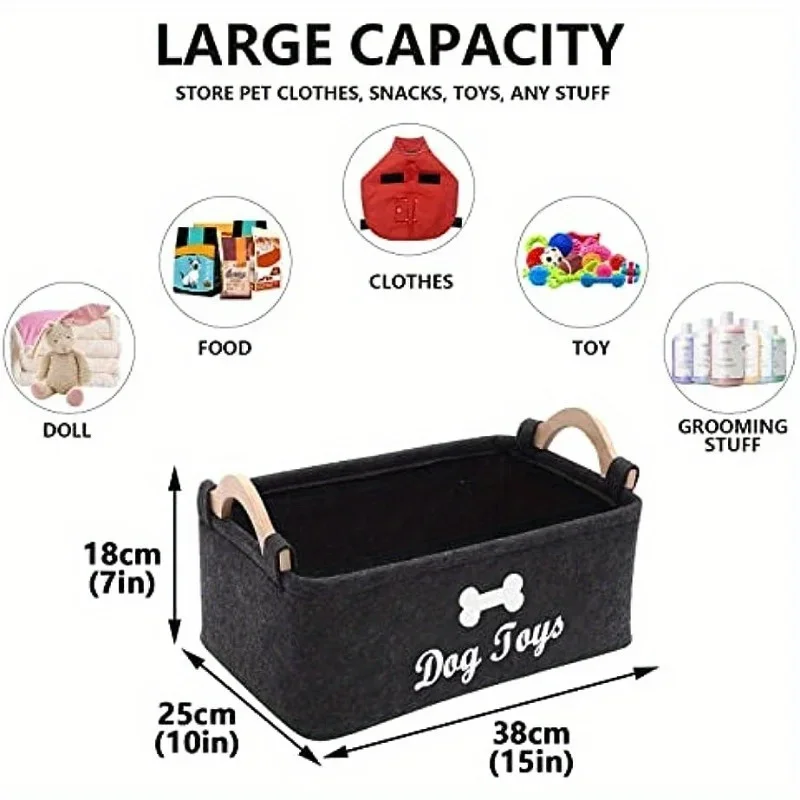 1pc Felt Pet Toy Box, Dog Toy  - đánh giá và giá Food Storage With Dividers