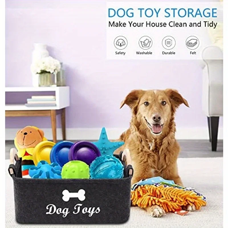 1pc Felt Pet Toy Box, Dog Toy  - đánh giá và giá Food Storage With Dividers