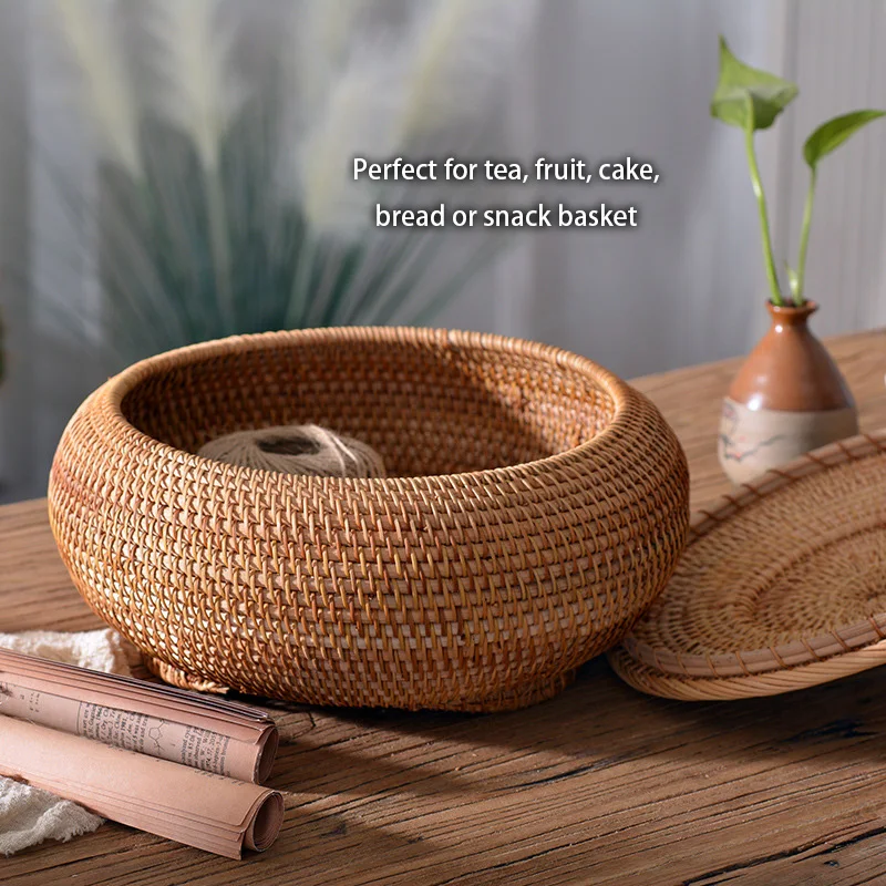 Handwoven Rattan Storage Box W - đánh giá và giá Food Storage With Dividers