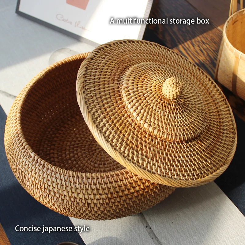 Handwoven Rattan Storage Box W - đánh giá và giá Food Storage With Dividers