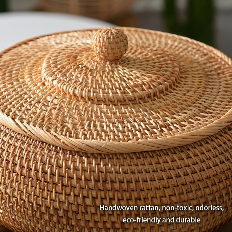 Handwoven Rattan Storage Box W - đánh giá và giá Food Storage With Dividers
